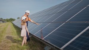 A,Father,Working,In,A,Solar,Power,Plant,Tells,His